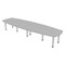 Skutchi Designs 45 in W, 120 in L, 29 in H, Engineered Wood Top, Grey HAR-ABOT-46119-PT-01 - alternate 1